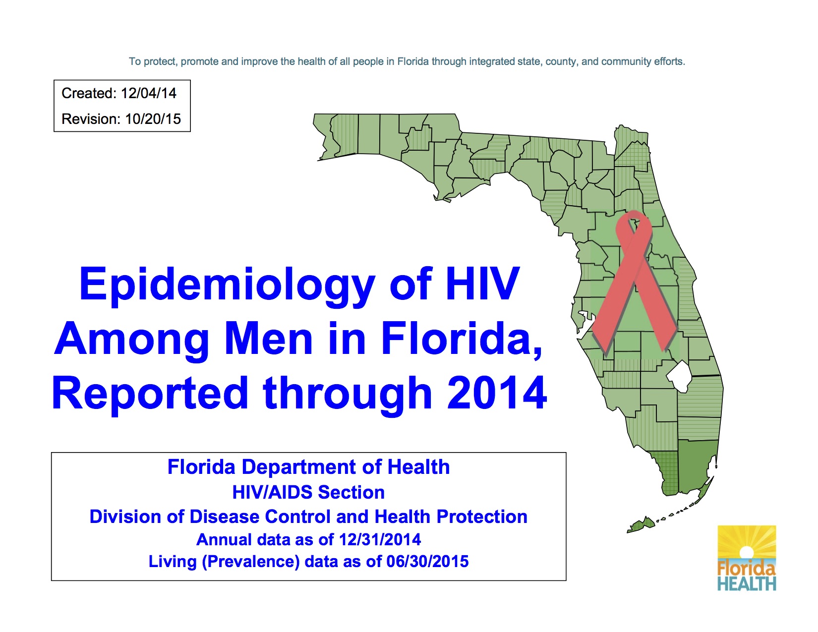 Flordia DoH - Epidemiology of HIV Among Men in Florida (2014) | Fast ...